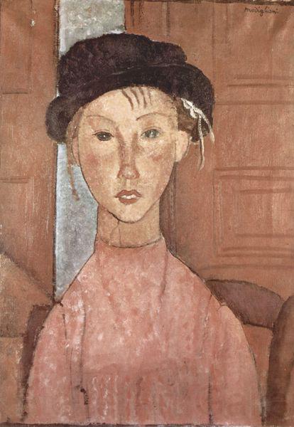 Amedeo Modigliani Madchen mit Hut Germany oil painting art
